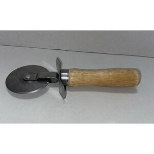 Genuine Good Cook Pizza Cutter Stainless Steel 2.5 In Blade With Wood Handle